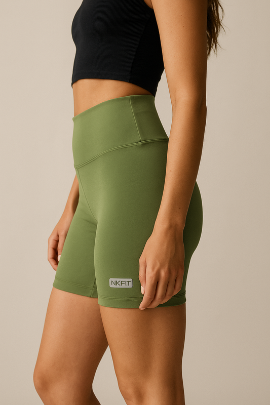 Short Deportivo de Compresión Alta – NKFIT Verde Oliva